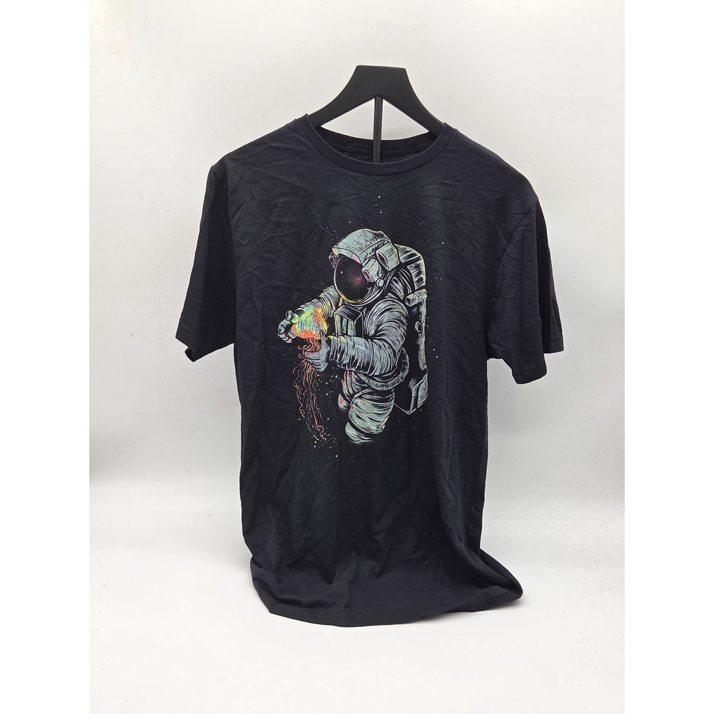 Threadless Agus Setyawan Astronaut Jellyfish Black T-Shirt Size M